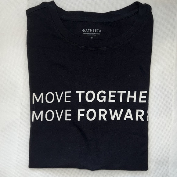 NWOT! Athleta Daily Organic Crew Tee Black - Picture 5 of 5